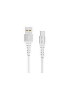 Кабель SkyDolphin S05T TPE Frost Line USB to USB Type-C 3A 1m White