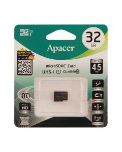 Карта памяти Apacer 32GB microSDHC Class 10 UHS-I (без адаптера)