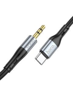 Аудiокабель HOCO UPA22 Type-C silicone digital audio conversion cable Black