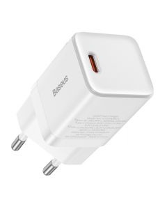 Мережевий зарядний пристрій Baseus GAN3 Fast Charger 1C 30W EU White