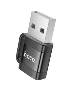 Адаптер HOCO UA31D USB male to Type-C female USB2.0 adapter Black