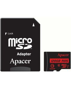 microSDXC (UHS-1) Apacer 128Gb class 10 R85MB/s (adapter SD)