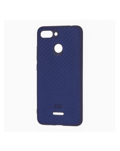 Чехол накладка Carbon для Xiaomi Redmi 6 Dark Blue