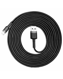 Кабель Baseus Cafule Cable USB For iP 2A 3m Gray+Black