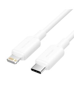 Кабель Vention USB 2.0 Type-C Male to Lightning Male 3A Cable 2M White PVC Type