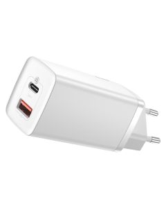 Мережевий зарядний пристрій Baseus GaN2 Lite Quick Charger C+U 65W EU White