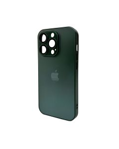 Чохол для смартфона AG Glass Matt Frame Color Logo for Apple iPhone 15 Pro Cangling Green