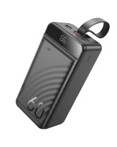 Зовнішній акумулятор HOCO J123C Element 22.5W+PD20W fully compatible power bank with digital display(60000mAh) Black
