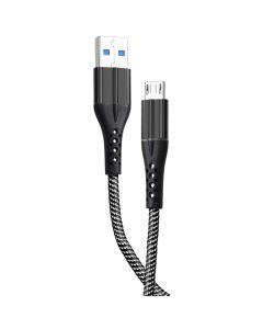Кабель Micro USB, 1м, тканинна обплітка - GMC-02MLB (GRUNHELM)