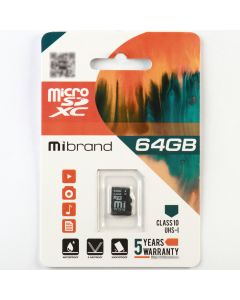 microSDXC (UHS-1) Mibrand 64Gb class 10