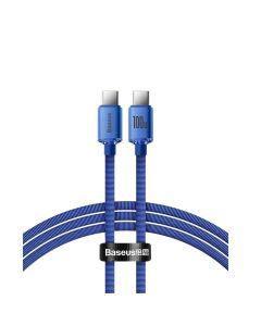 Кабель Baseus Crystal Shine Series Fast Charging Data Cable Type-C to Type-C 100W 1.2m Blue