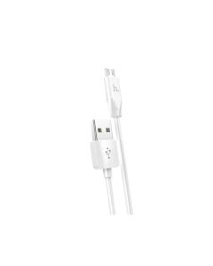 Кабель HOCO X1 USB to Micro  2.4A, 2m, PVC, PVC connectors, White