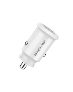 Автомобільний зарядний пристрій BOROFONE BZ8 MaxRide Dual Port Car Charger White