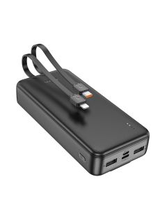 Зовнішній акумулятор HOCO J118A Speed energy power bank with cable(20000mAh) Black