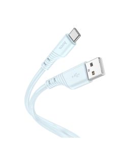 Кабель HOCO X97 Crystal color silicone charging data cable Type-C light blue