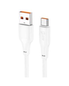 Кабель HOCO X93 USB to Type-C 27W, 1m, TPE, TPE connectors, White