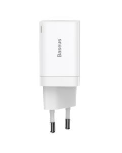 Мережевий зарядний пристрій Baseus Super Si Pro Quick Charger C+U 30W EU White