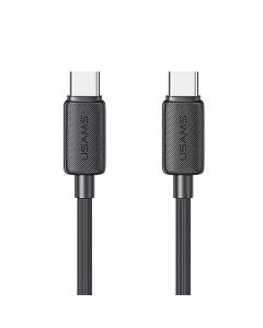 Кабель Usams US-SJ691 60W Striped Data Cable Type-C To Type-C-KY Series 1M black