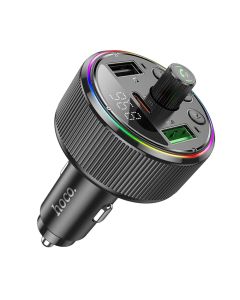 АЗП з FM-модулятором HOCO E82 Guerrero PD30W+QC3.0 car BT FM transmitter Black