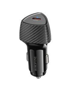 Автомобільний зарядний пристрій BOROFONE BZ31B Solid single-port PD30W car charger Black