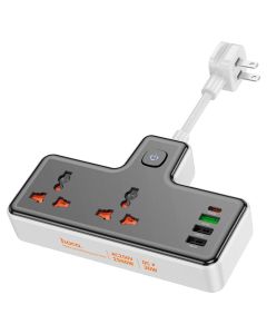Мережевий подовжувач HOCO AC12 Reise 2-position expansion socket(PD30W/1C3A) Black
