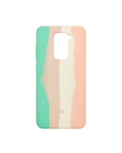 Чохол Silicone Cover Full Rainbow для Xiaomi Redmi Note 9/Redmi 10x Green/Pink