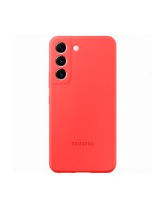 Чехол накладка Samsung S901 Galaxy S22 Silicone Cover Glow Red (EF-PS901TPEG)