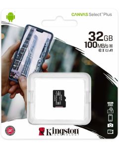 microSDHC (UHS-1) Kingston Canvas Select Plus 32Gb class 10 А1 (R-100MB/s)