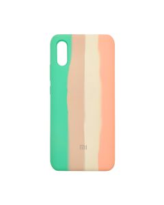 Чохол Silicone Cover Full Rainbow для Xiaomi Redmi 9a Green/Pink