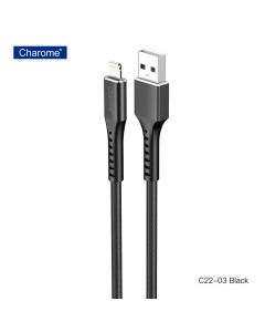 Кабель CHAROME C22-03 USB-A to Lightning aluminum alloy charging data cable Black