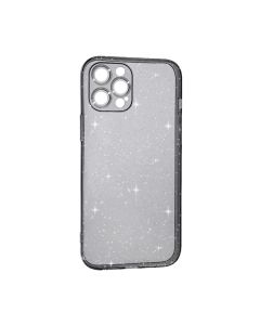 Чохол Silicon Shiny Case iPhone 12 Pro Max Glitter Clear/Black