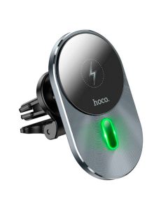 Автотримач для телефона з бездротовою зарядкою Hoco CA91 Grey