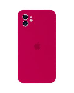 Чехол Soft Touch для Apple iPhone 11 Rose Red with Camera Lens Protection Square