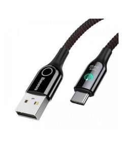 Кабель Baseus C-shaped Light Intelligent Power-off USB Type-C (CATCD-01) 3A 1M Black