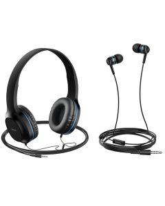 Навушники Hoco W24 (накладні і вакуумні) Black/Blue