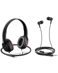 Навушники Hoco W24 (накладні і вакуумні) Black/Red