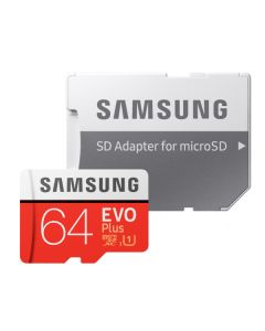 Карта памяти Samsung 64 GB microSDXC Class 10 UHS-I EVO Plus + SD Adapter MB-MC64HA