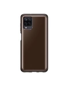 Чехол накладка Samsung A125 Galaxy A12 Soft Clear Cover Black (EF-QA125TBEG)