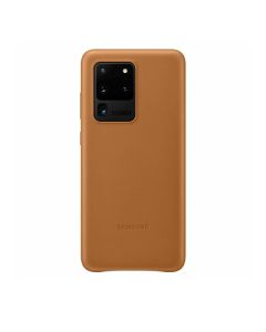 Чехол накладка Samsung G988 Galaxy S20 Ultra Leather Cover Brown (EF-VG988LAEGRU)