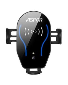 Автодержатель для телефона Wireless Aspor X8 Video 5V/2A Black