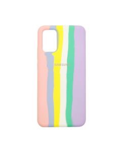 Чохол Silicone Cover Full Rainbow для Samsung A02s-2021/A025 Pink/Lilac