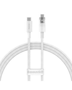 Кабель Baseus Explorer Series Fast Charging Cable with Smart Temperature Control Type-C to Type-C 100W 2m Stellar White