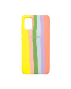 Чохол Silicone Cover Full Rainbow для Samsung A51-2019/A515 Yellow/Pink
