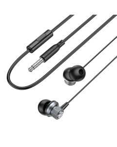 Навушники BOROFONE BM78 Blue sea metal universal earphones with mic Metal Gray