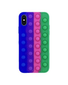 Чохол Antistress Pop It для Apple iPhone X/XS Blue/Sea Breez