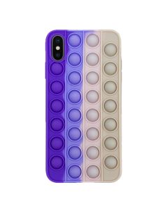 Чохол Antistress Pop It для Apple iPhone XS Max Violet/Pink