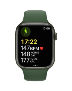 Смарт-годинник. Apple Watch Series 7 GPS 45mm Green Aluminum Case with Midnight Sport Band (MKN73)