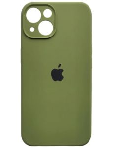 Чехол Soft Touch для Apple iPhone 13/14 Army Green with Camera Lens Protection Square