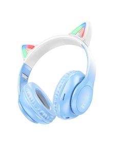 Навушники HOCO W42 Cat ears BT headphones Crystal Blue