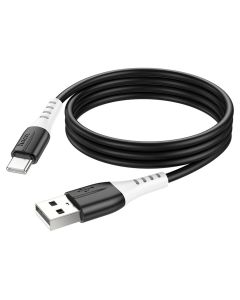 Кабель HOCO X82 USB to Type-C 3A, 1m, silicone, silicone connectors, Black
